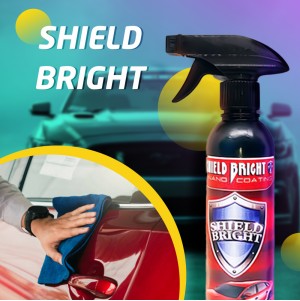 • عرض قطعتين ملمع السيارة Shield Bright + سبراي تجديد تابلوه السيارة