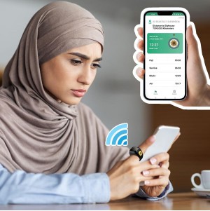 "	عرض 3 قطع  خاتم التسبيح الالكتروني مقاس 18 - 20 - 22"